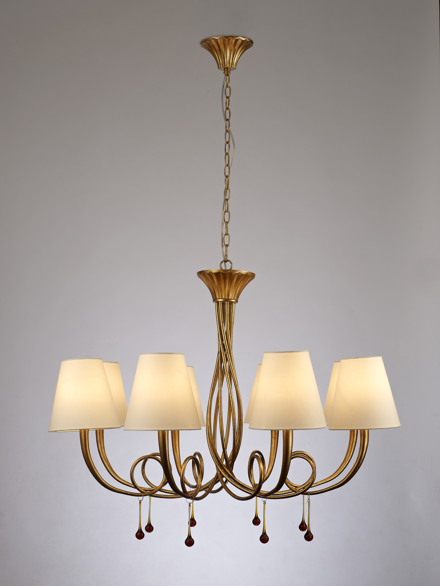 Paola Gold-Cream Ceiling Lights Mantra Traditional Ceiling Lights